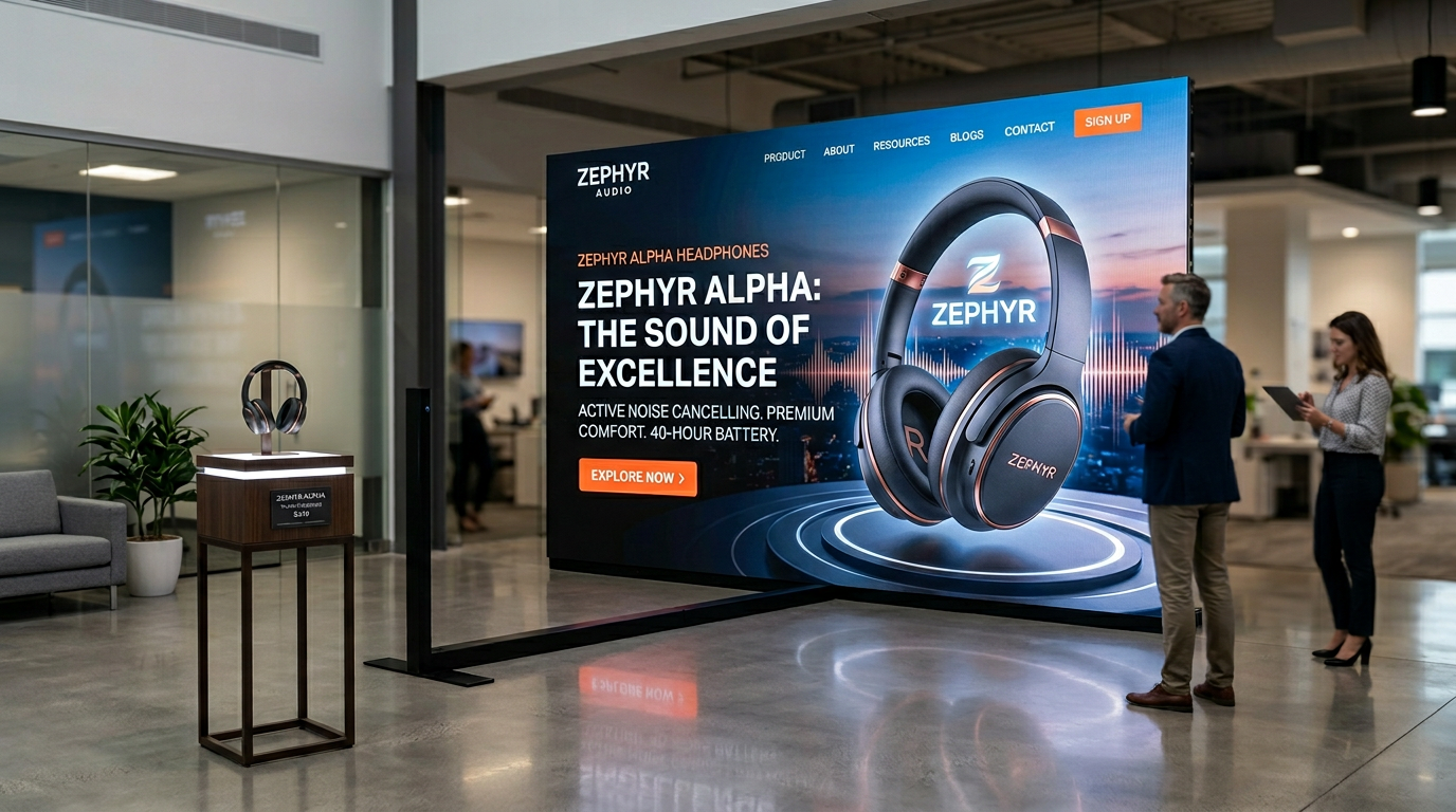 Indoor fine pitch LED video wall in a corporate environment